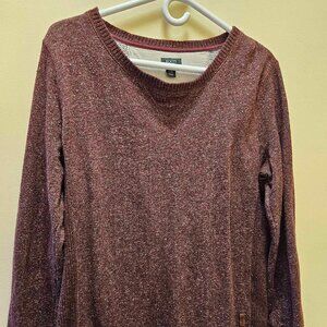 Roots Women's Burgundy Crew Neck Sweater